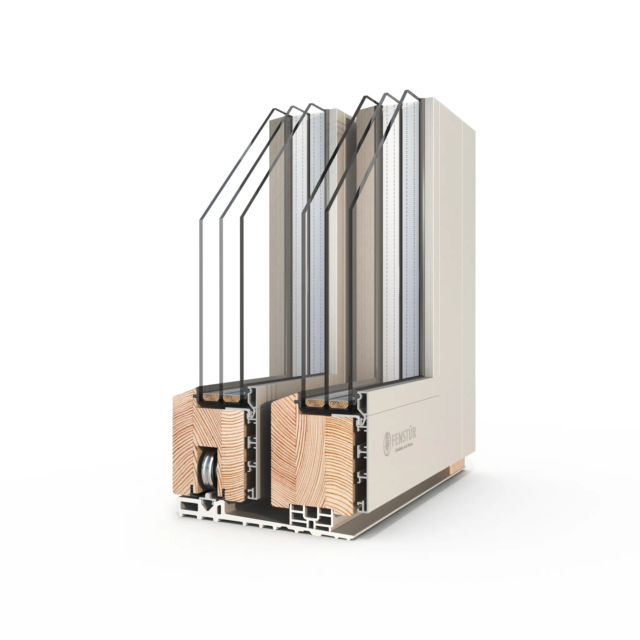 Triple-glazed Fenstür lift-and-slide profile