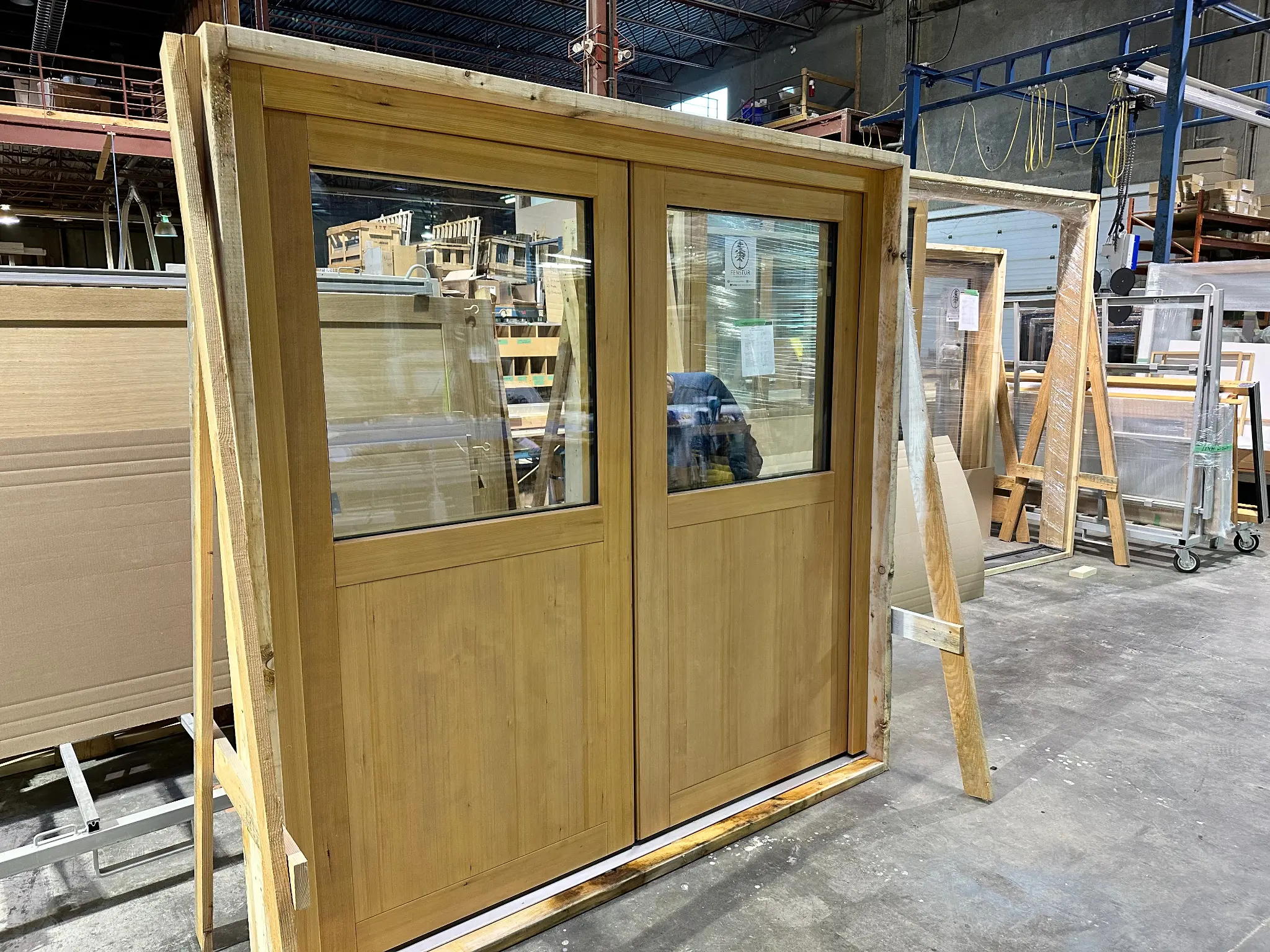 Completed Fenstür door in the Duncan factory