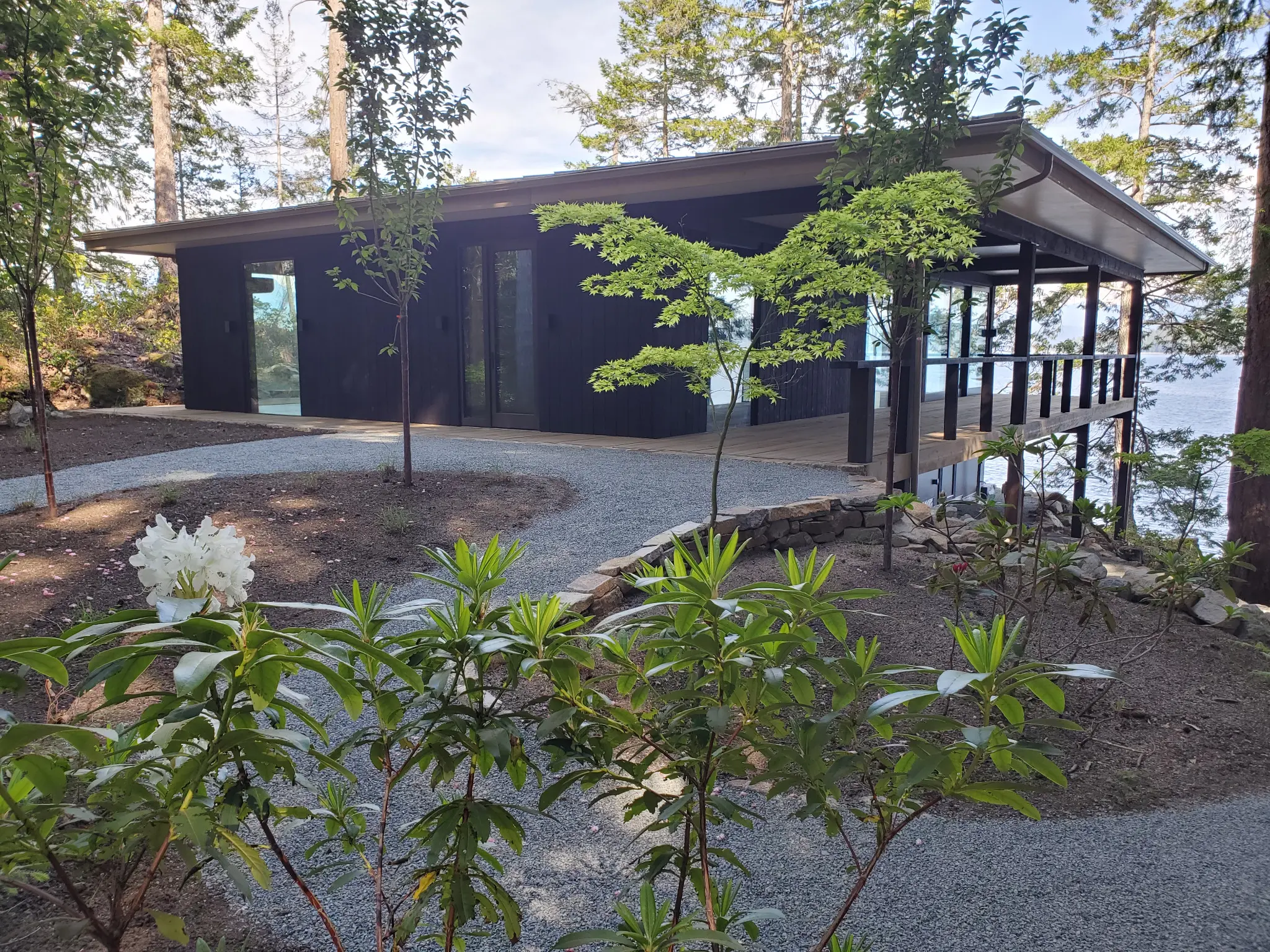 Seaside Gulf Island home set quietly among mature forest
